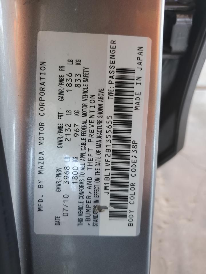 2011 Mazda 3 I VIN: JM1BL1VF2B1355655 Lot: 63722484