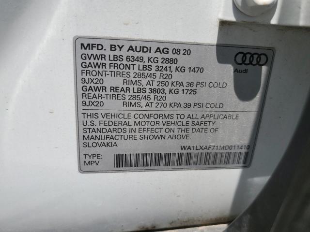 WA1LXAF71MD011410 Audi Q7 PREMIUM 14