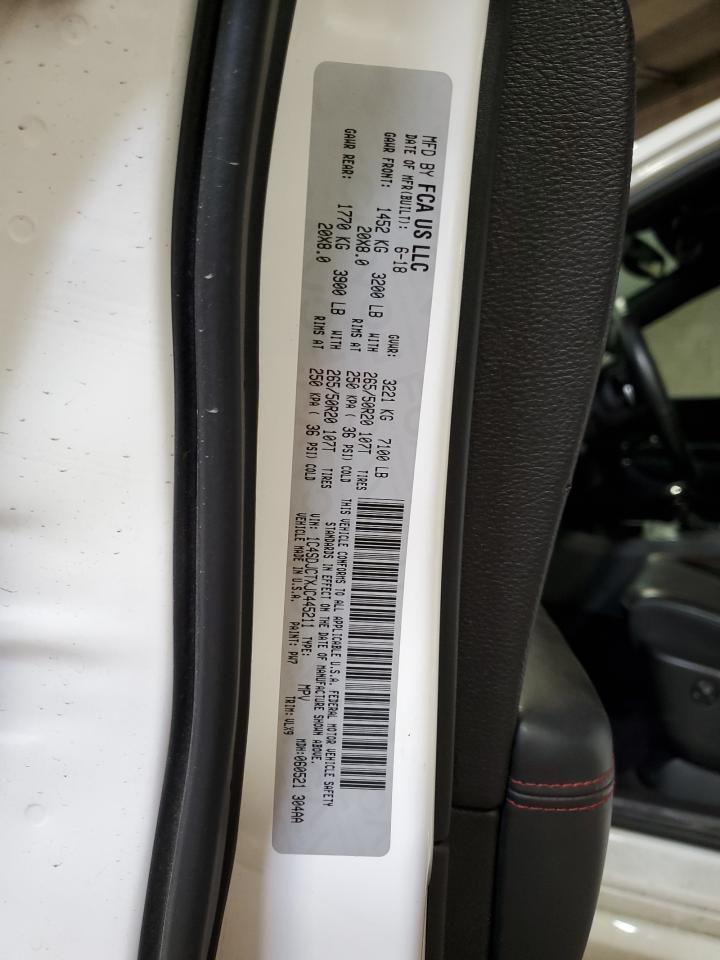 2018 Dodge Durango R/T VIN: 1C4SDJCTXJC445211 Lot: 63419854