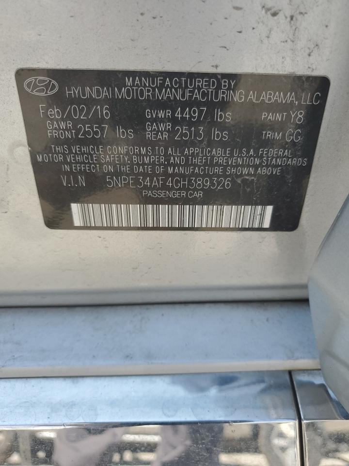 5NPE34AF4GH389326 2016 Hyundai Sonata Sport