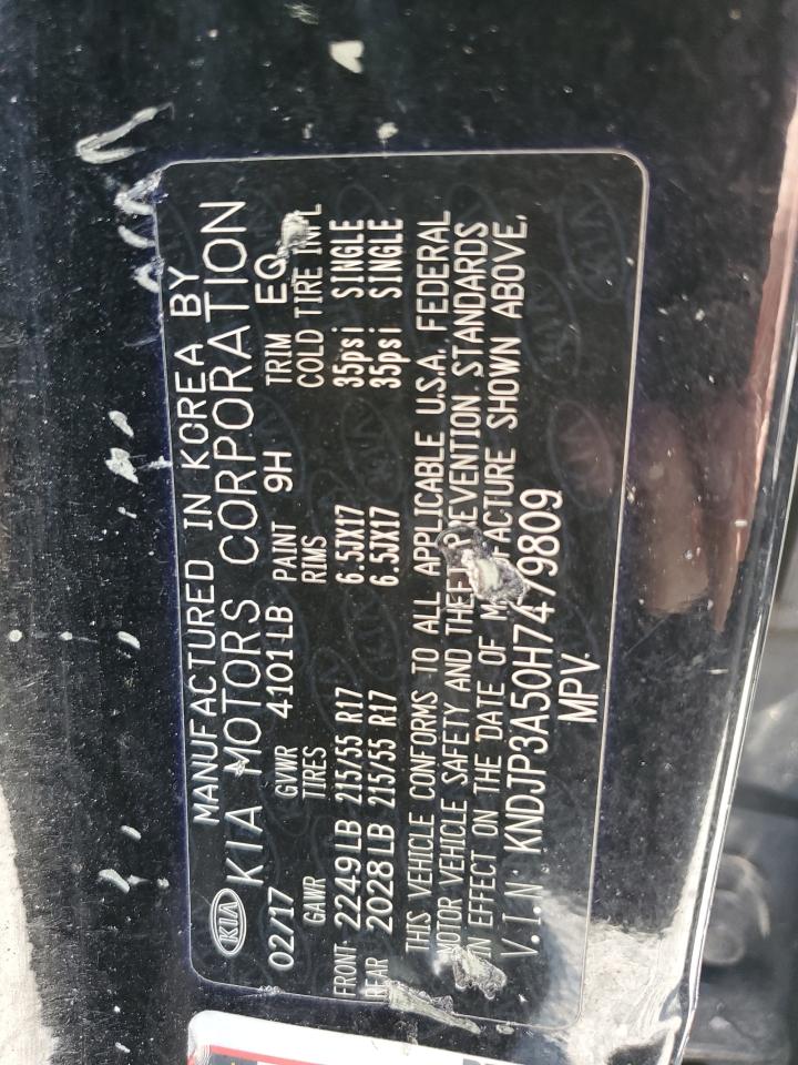 2017 Kia Soul + VIN: KNDJP3A50H7479809 Lot: 60871724