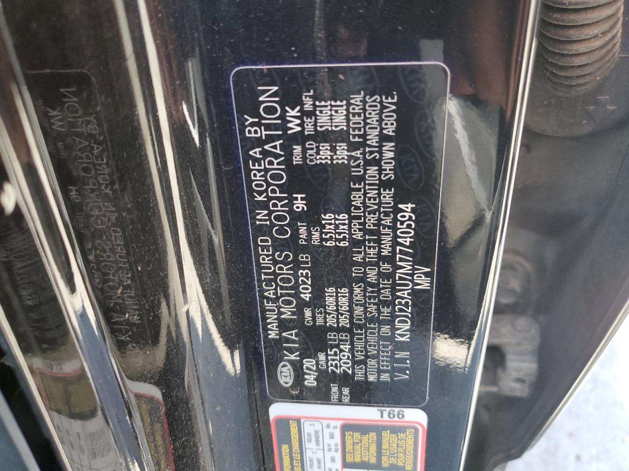 2021 Kia Soul Lx VIN: KNDJ23AU7M7740594 Lot: 61165314