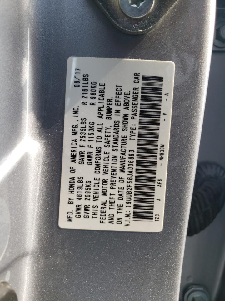 19UUB2F58JA006863 2018 Acura Tlx Tech