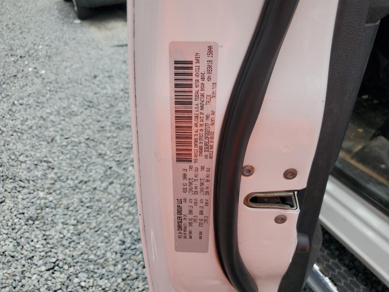 2015 Ram 2500 St VIN: 3C6UR5CJ3FG527177 Lot: 64666854