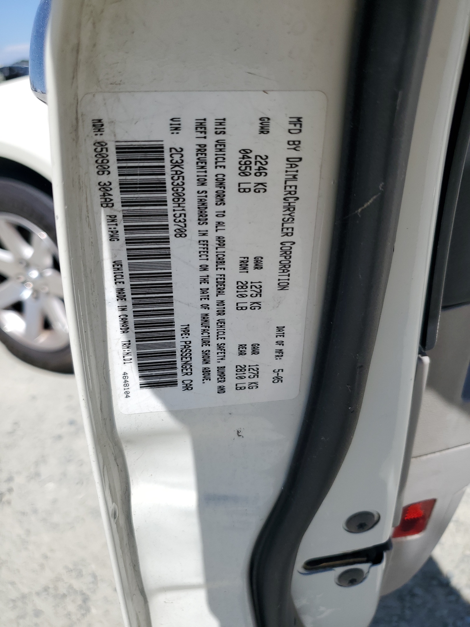 2C3KA53G06H153708 2006 Chrysler 300 Touring