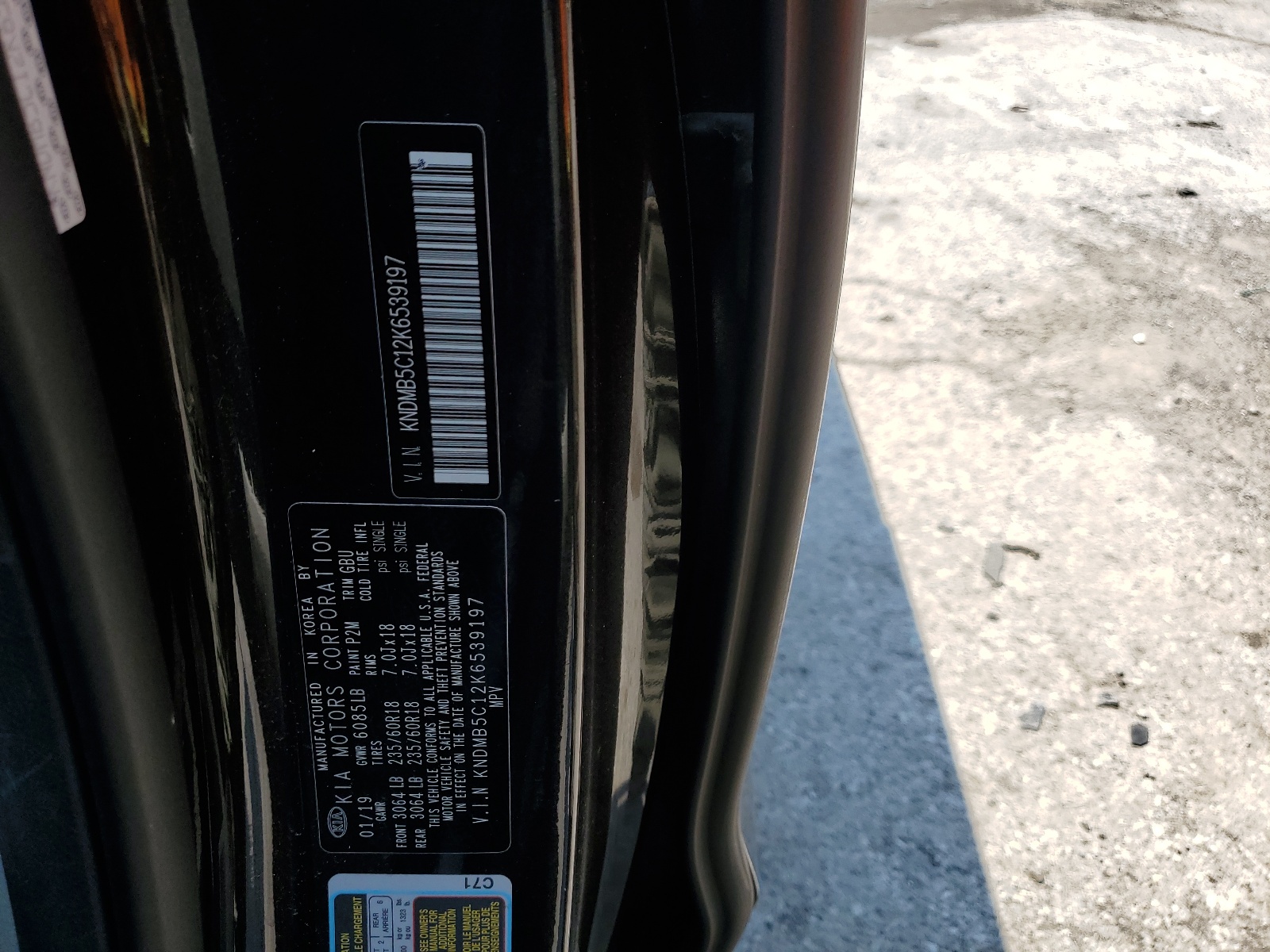 KNDMB5C12K6539197 2019 Kia Sedona Lx