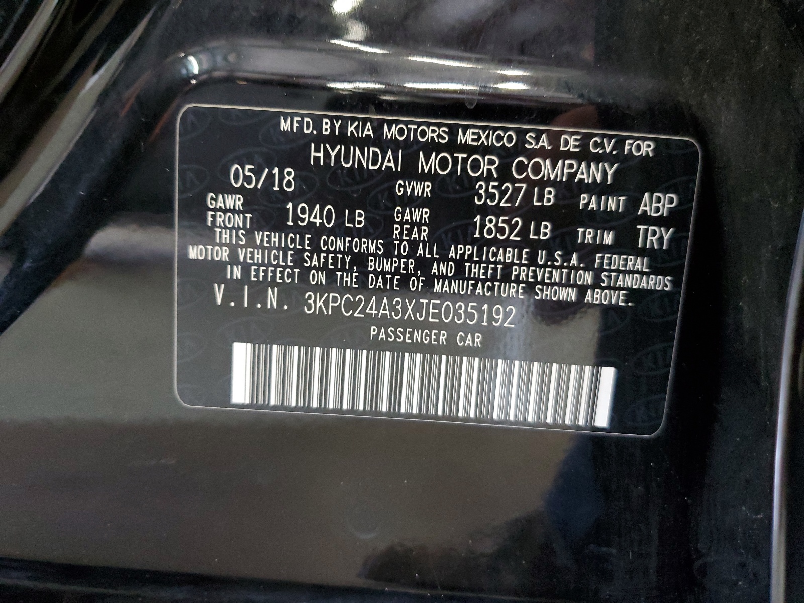 2018 Hyundai Accent Se vin: 3KPC24A3XJE035192