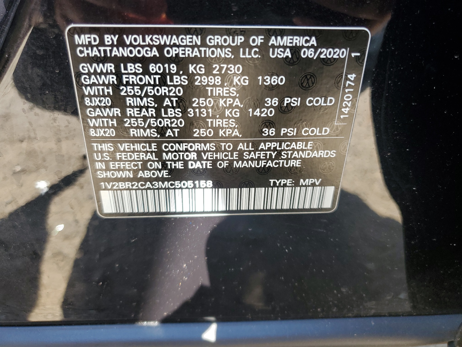 1V2BR2CA3MC505158 2021 Volkswagen Atlas Sel