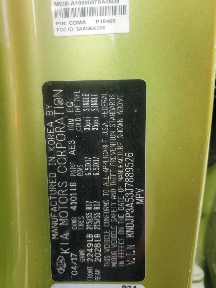 2018 Kia Soul + VIN: KNDJP3A53J7889526 Lot: 65057384