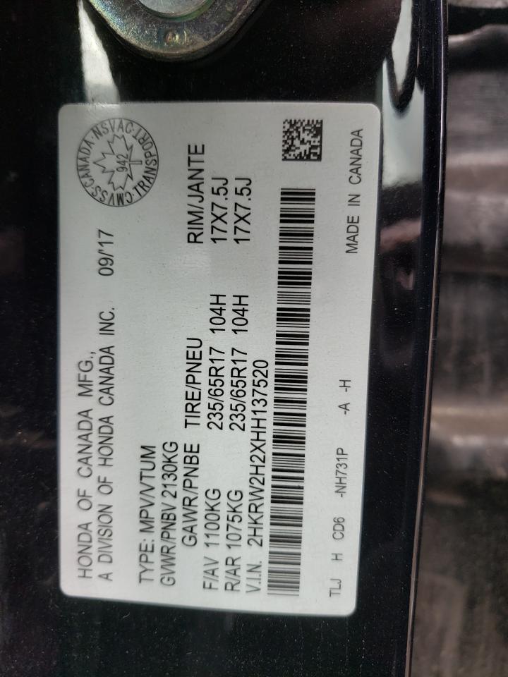 2017 Honda Cr-V Lx VIN: 2HKRW2H2XHH137520 Lot: 62114654