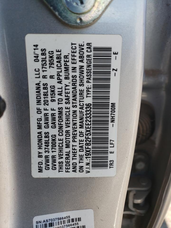 19XFB2F5XEE233336 2014 Honda Civic Lx