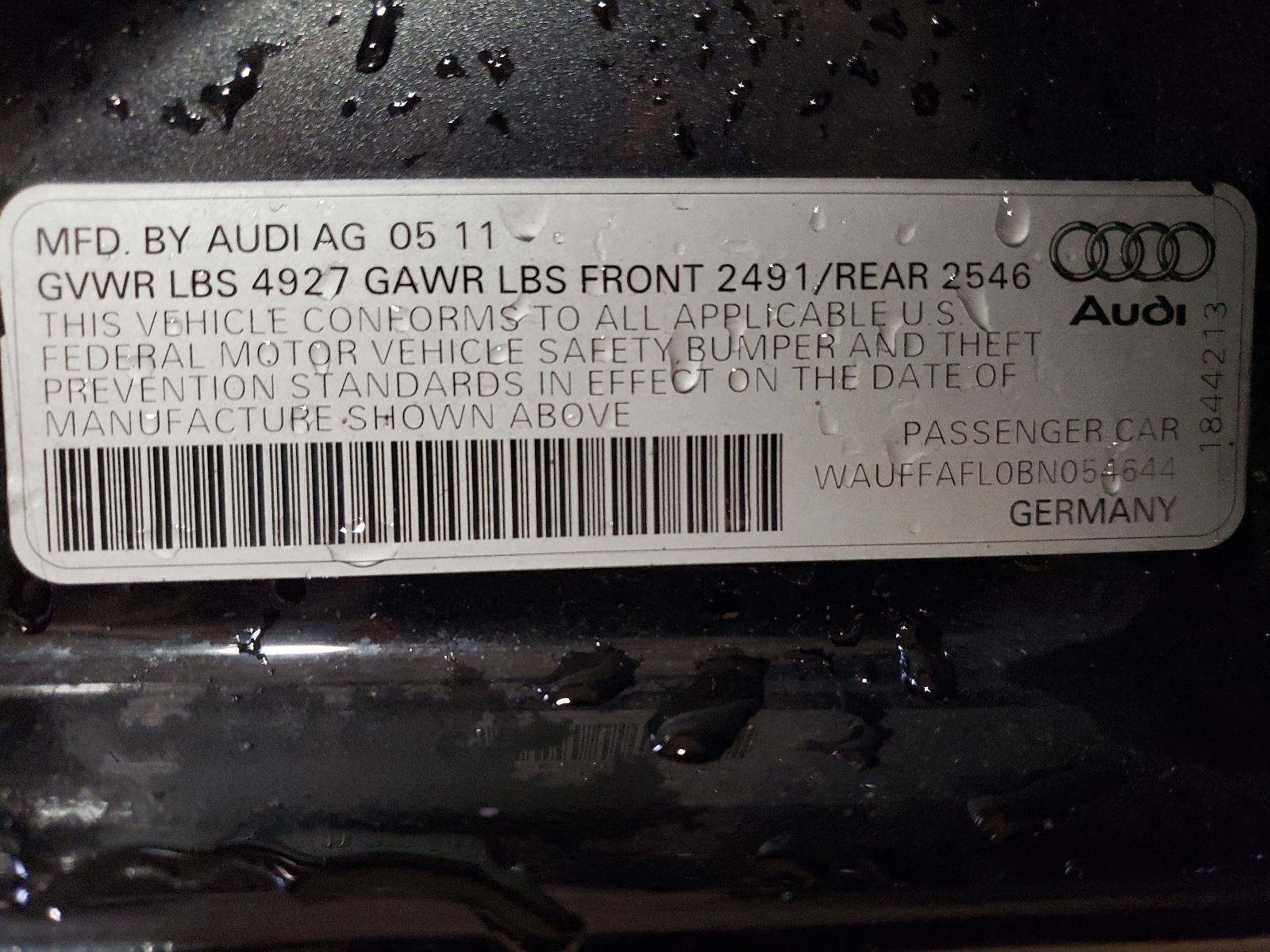 WAUFFAFL0BN054644 2011 Audi A4 Premium Plus