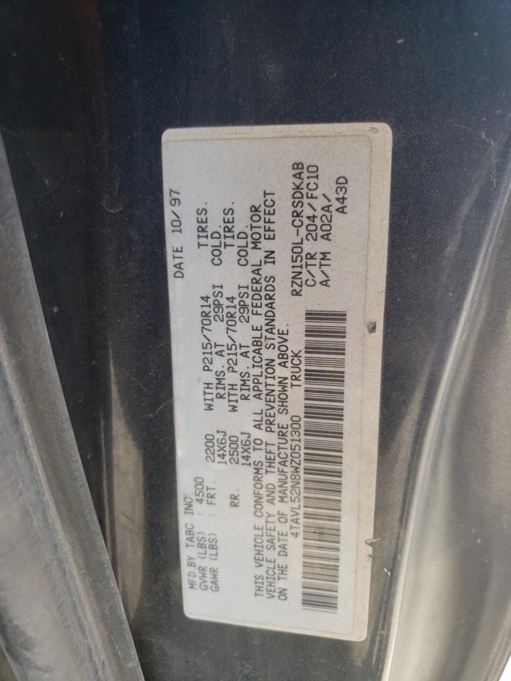 1998 Toyota Tacoma Xtracab VIN: 4TAVL52N8WZ051300 Lot: 62467824