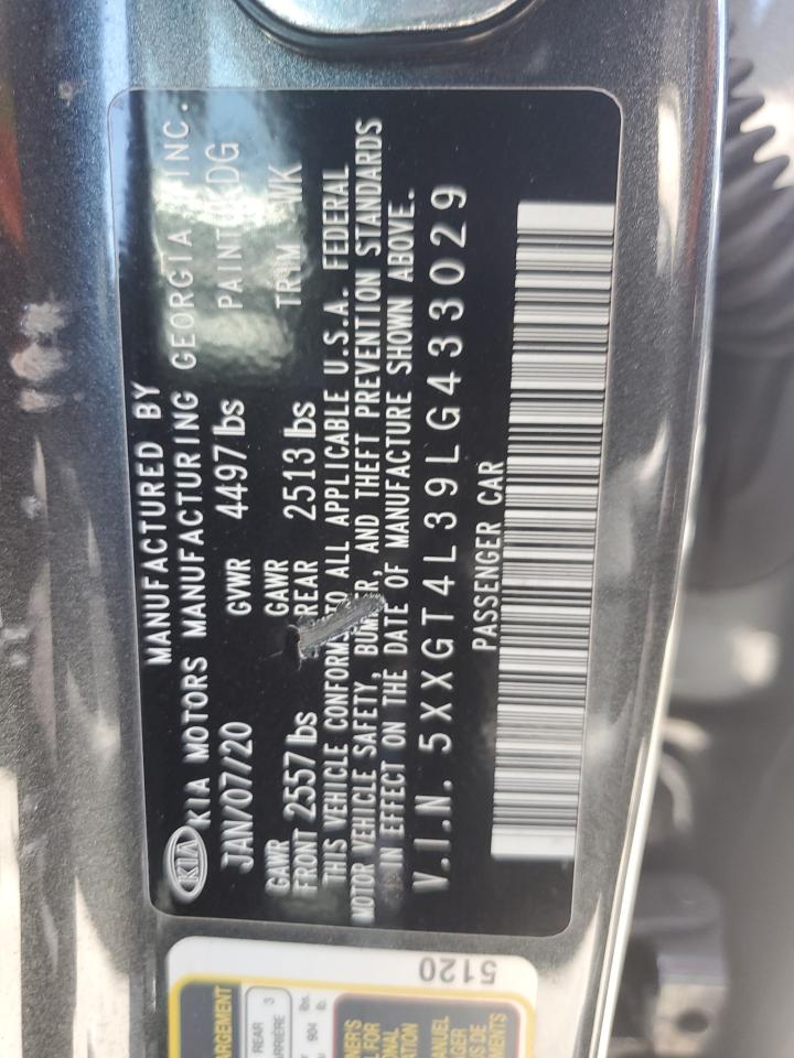 2020 Kia Optima Lx VIN: 5XXGT4L39LG433029 Lot: 65021434