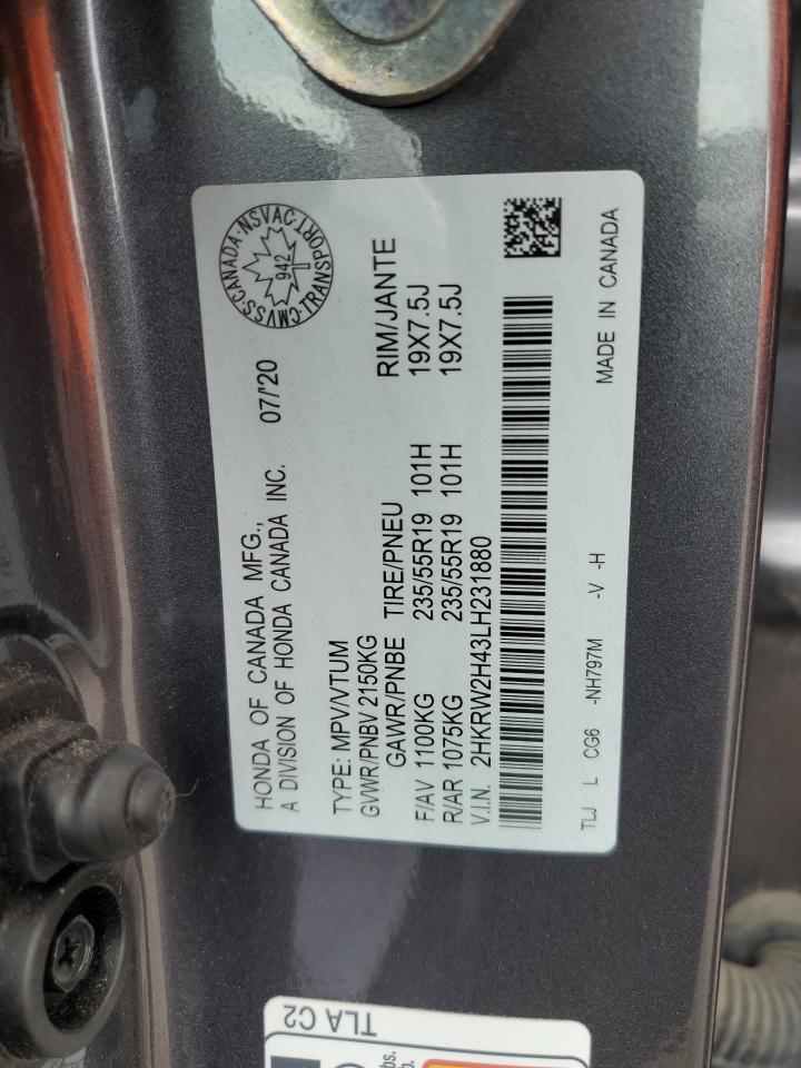 2020 Honda Cr-V Sport VIN: 2HKRW2H43LH231880 Lot: 61487804