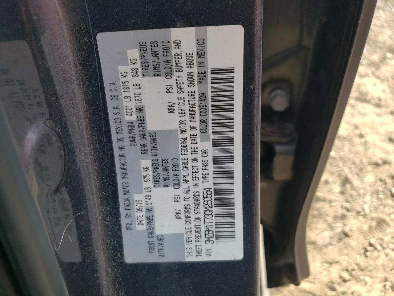 2016 Mazda 3 Sport VIN: 3MZBM1T73GM260554 Lot: 63714134