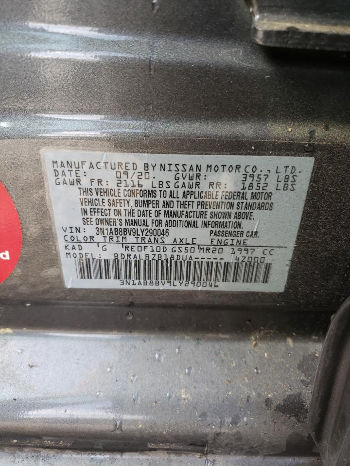 2020 Nissan Sentra S VIN: 3N1AB8BV9LY290046 Lot: 63423534