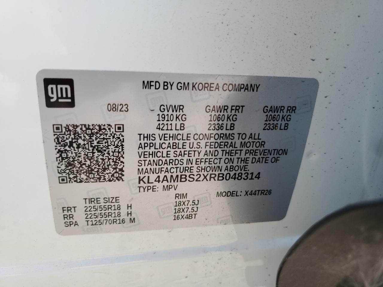 KL4AMBS2XRB048314 2024 Buick Encore Gx Preferred