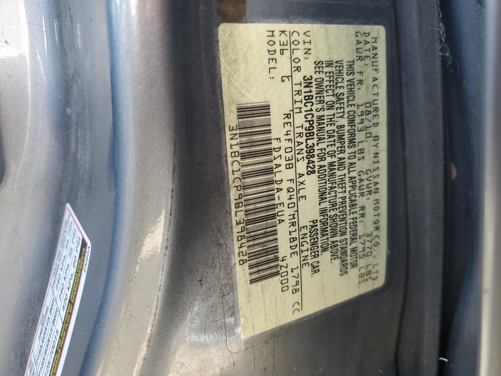 3N1BC1CP9BL398428 2011 Nissan Versa S