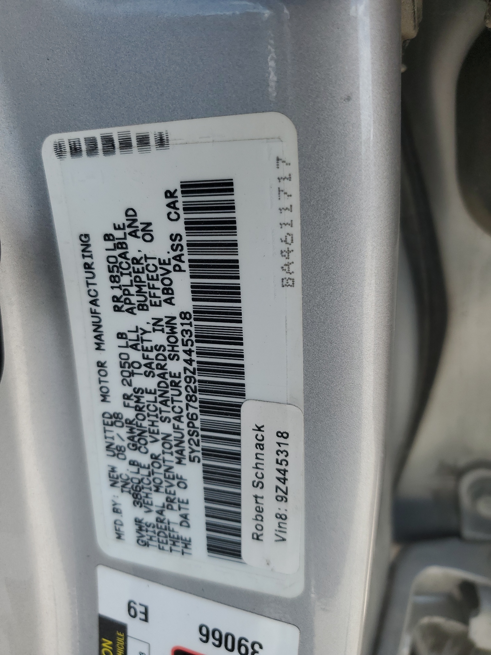 5Y2SP67829Z445318 2009 Pontiac Vibe