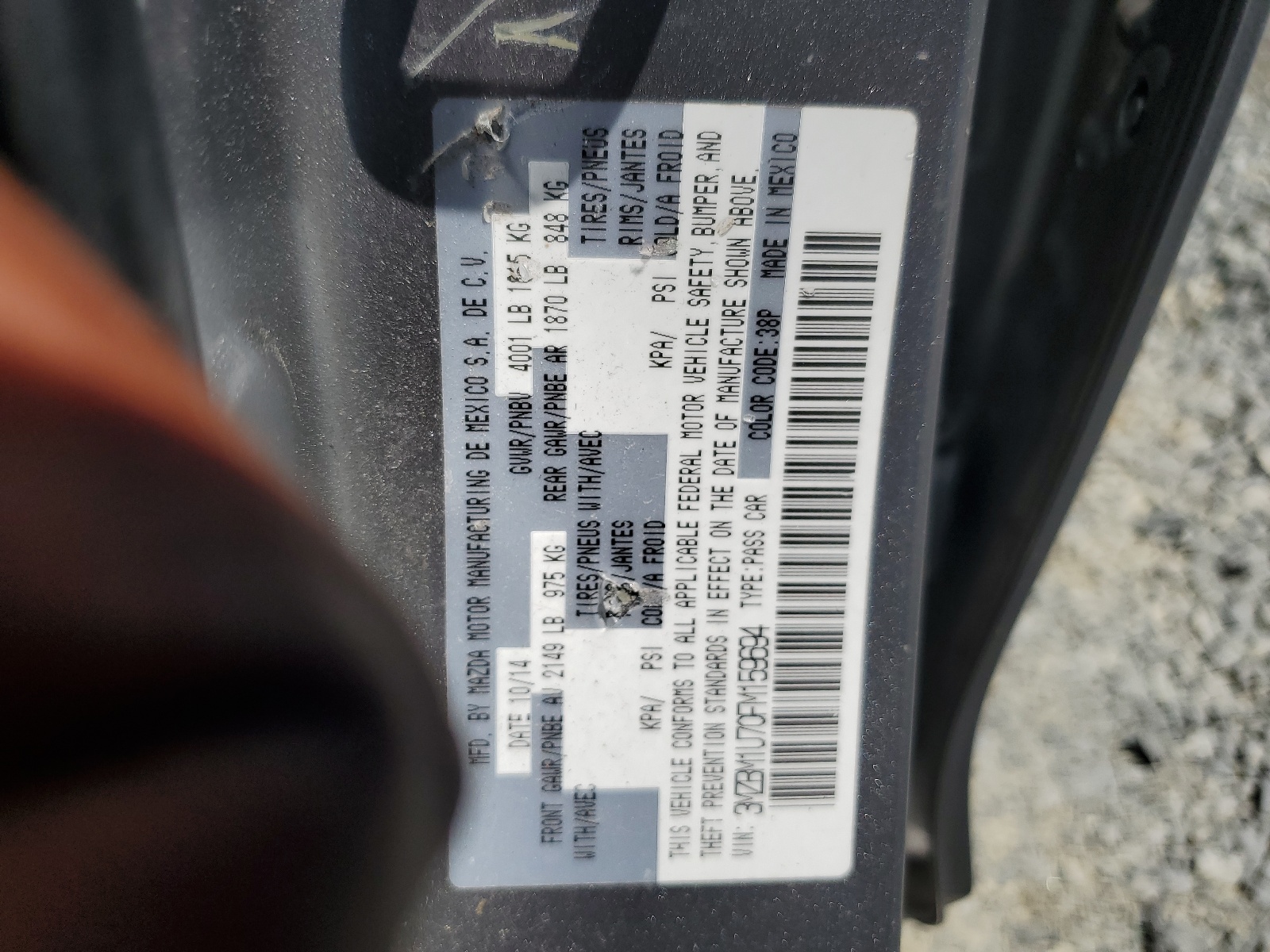 3MZBM1U70FM159694 2015 Mazda 3 Sport