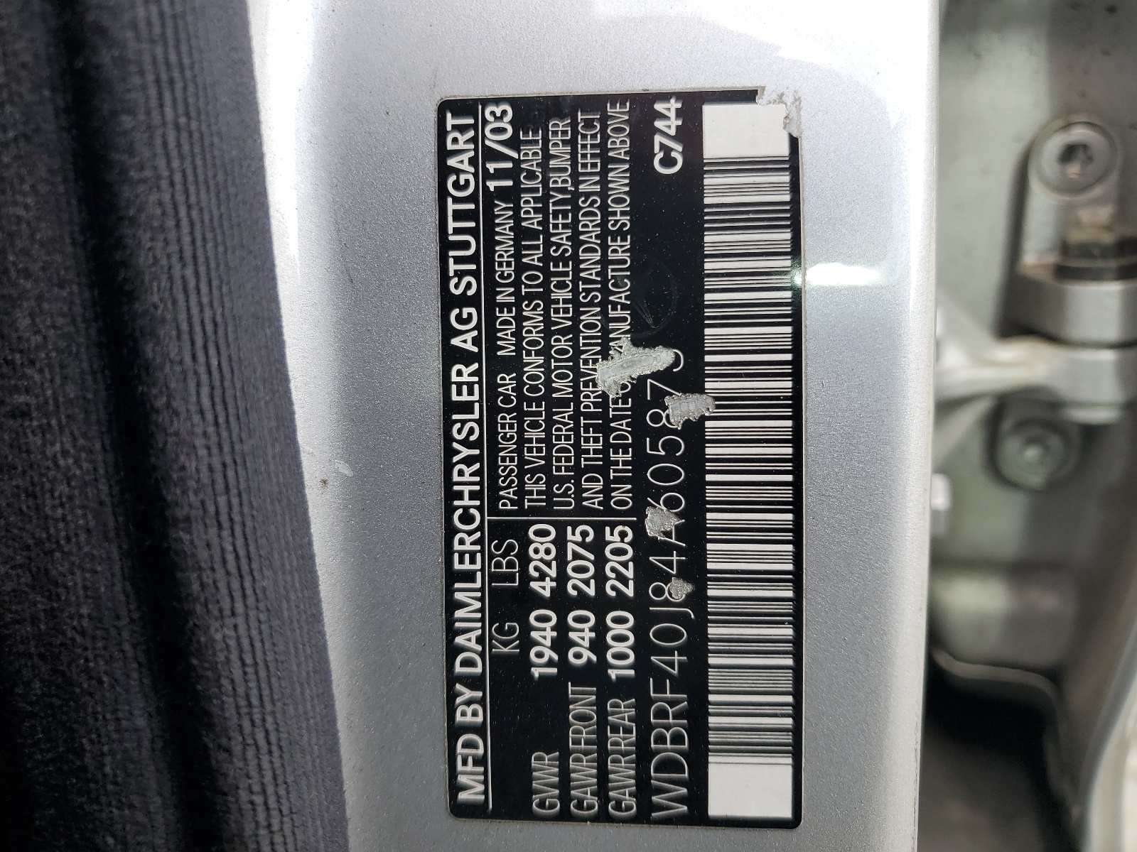 WDBRF40J84A605873 2004 Mercedes-Benz C 230K Sport Sedan