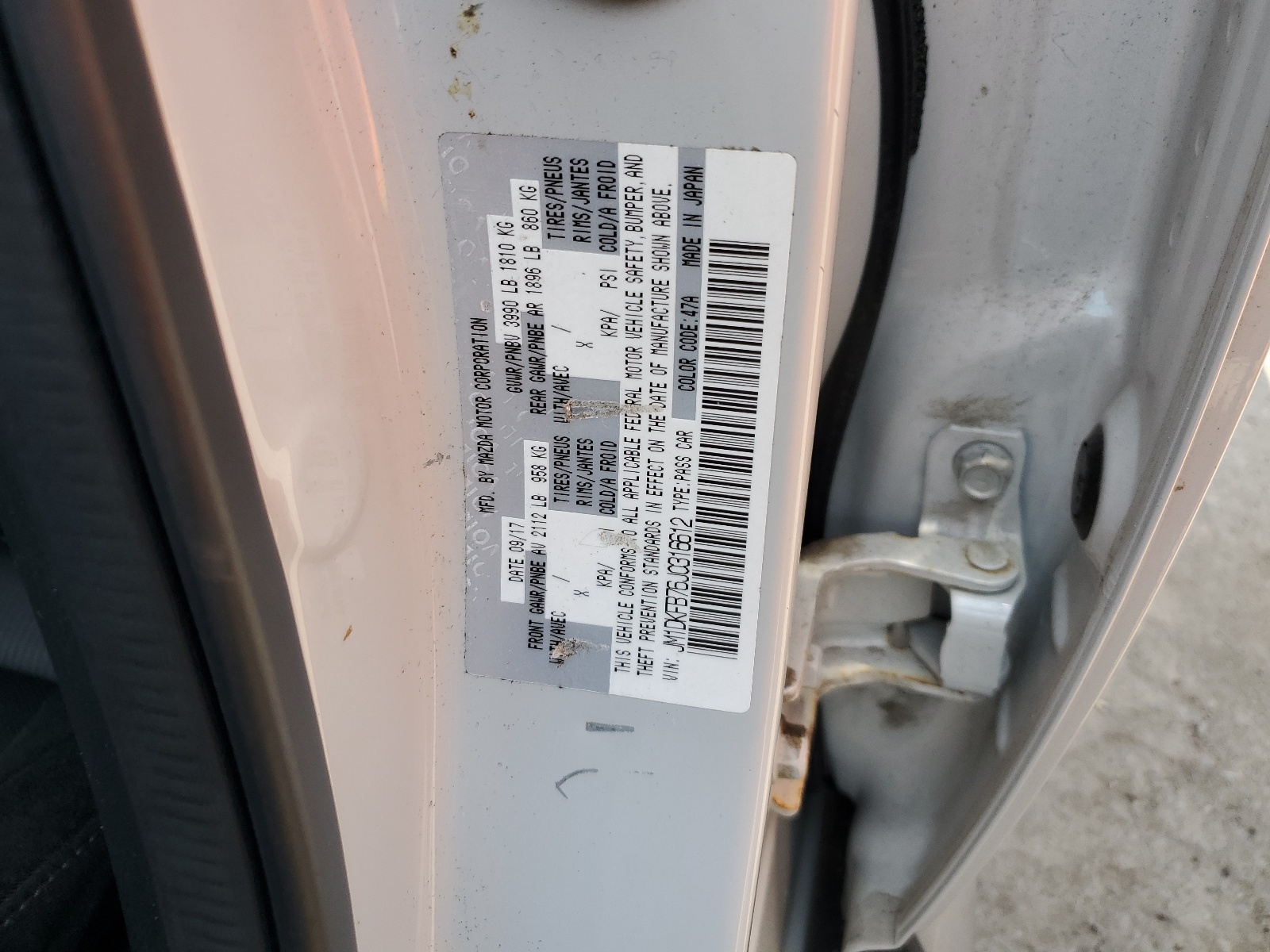 JM1DKFB76J0316612 2018 Mazda Cx-3 Sport