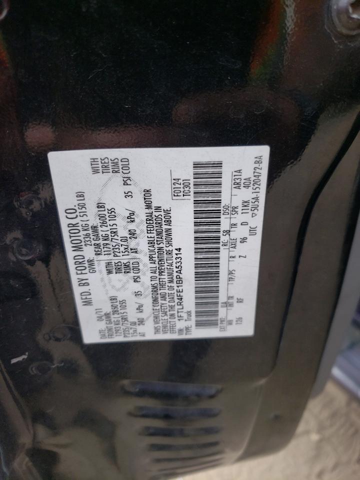 2011 Ford Ranger Super Cab VIN: 1FTLR4FE1BPA53314 Lot: 62505984