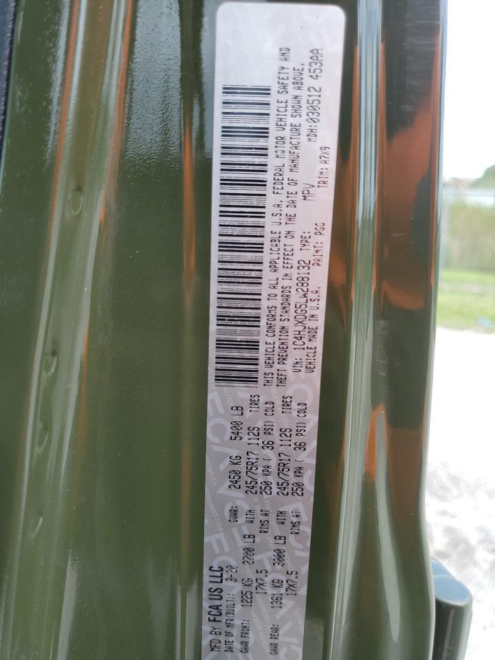 2020 Jeep Wrangler Unlimited Sport VIN: 1C4HJXDG5LW288132 Lot: 64388234