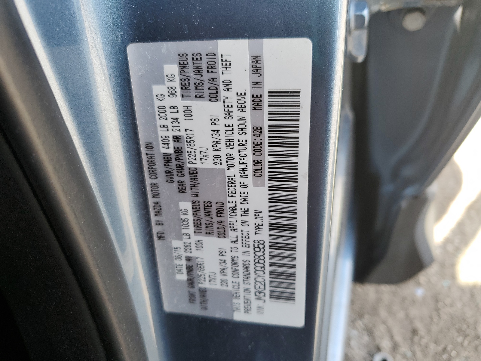 JM3KE2CY0G0680958 2016 Mazda Cx-5 Touring