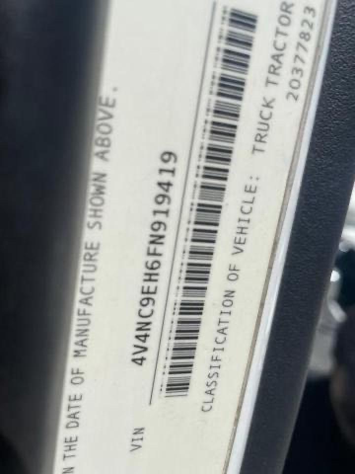 2015 Volvo Vn Vnl VIN: 4V4NC9EH6FN919419 Lot: 65295964