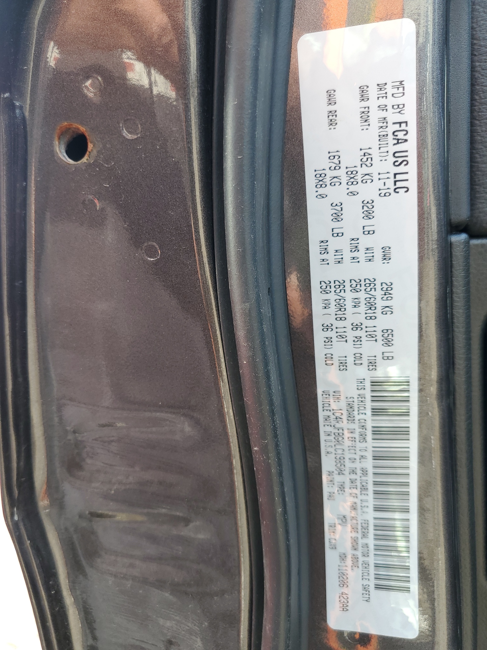 1C4RJFBG0LC198504 2020 Jeep Grand Cherokee Limited