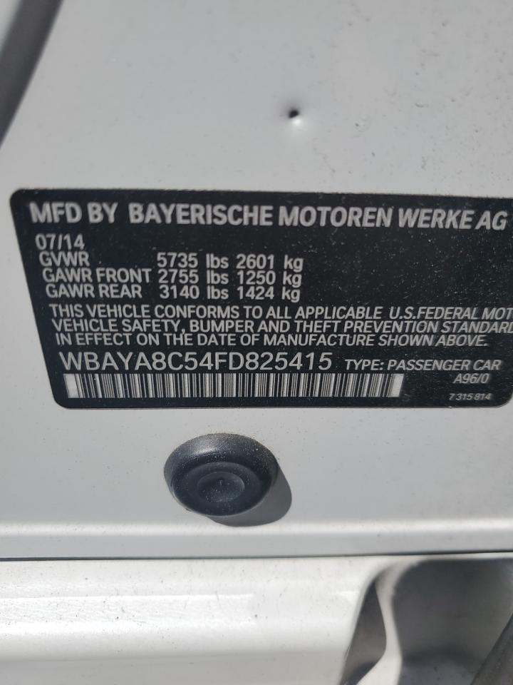 2015 BMW 750 I VIN: WBAYA8C54FD825415 Lot: 61512734