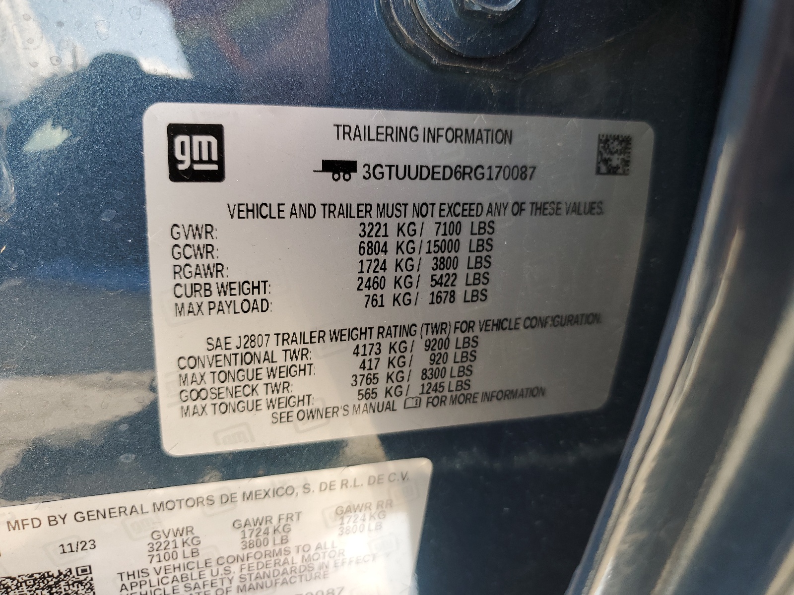 3GTUUDED6RG170087 2024 GMC Sierra K1500 Slt