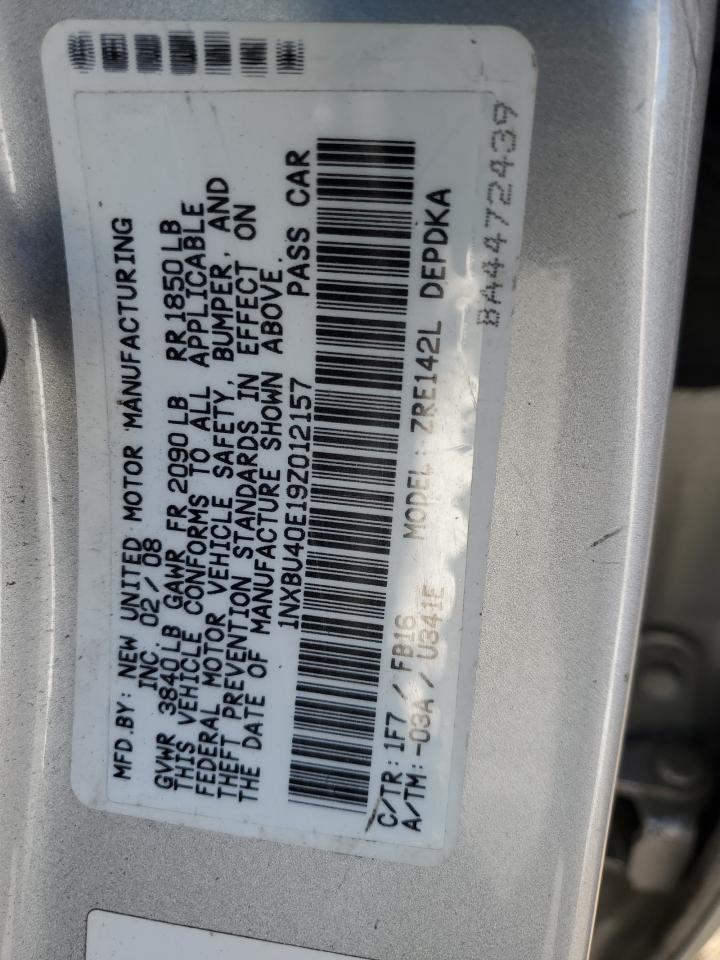 1NXBU40E19Z012157 2009 Toyota Corolla Base