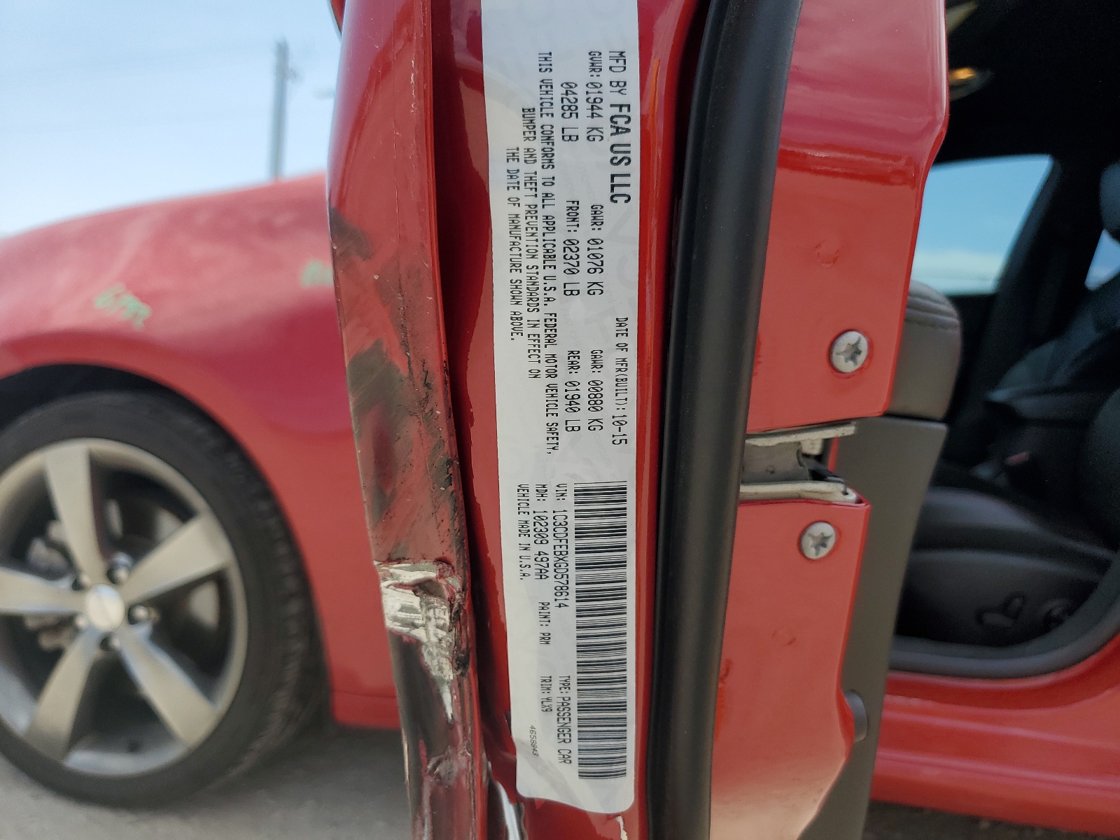 1C3CDFEBXGD578614 2016 Dodge Dart Gt