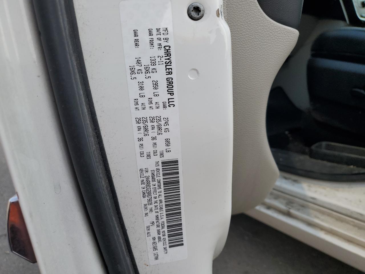 2011 Chrysler Town & Country Touring L VIN: 2A4RR8DG2BR679839 Lot: 63958384