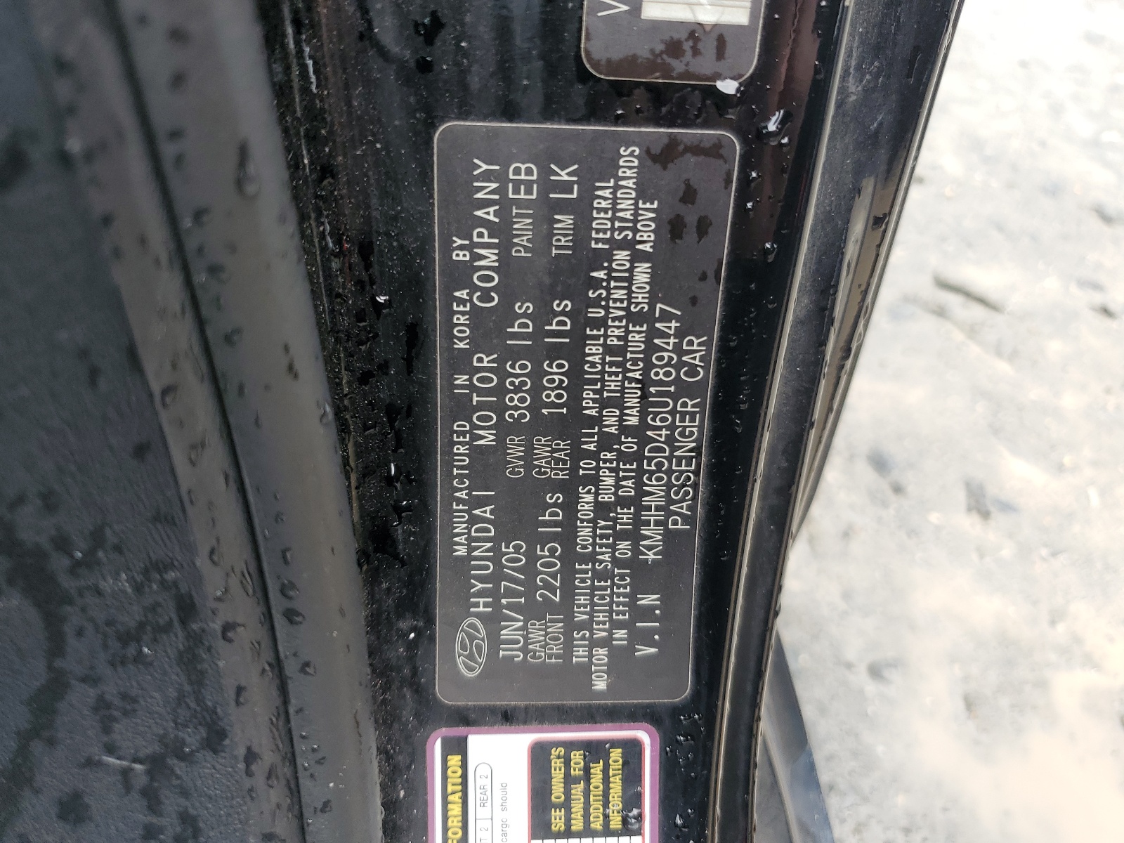 KMHHM65D46U189447 2006 Hyundai Tiburon Gs