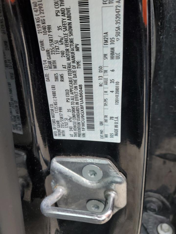 2015 Ford Escape Se VIN: 1FMCU9GX8FUA86048 Lot: 64516214