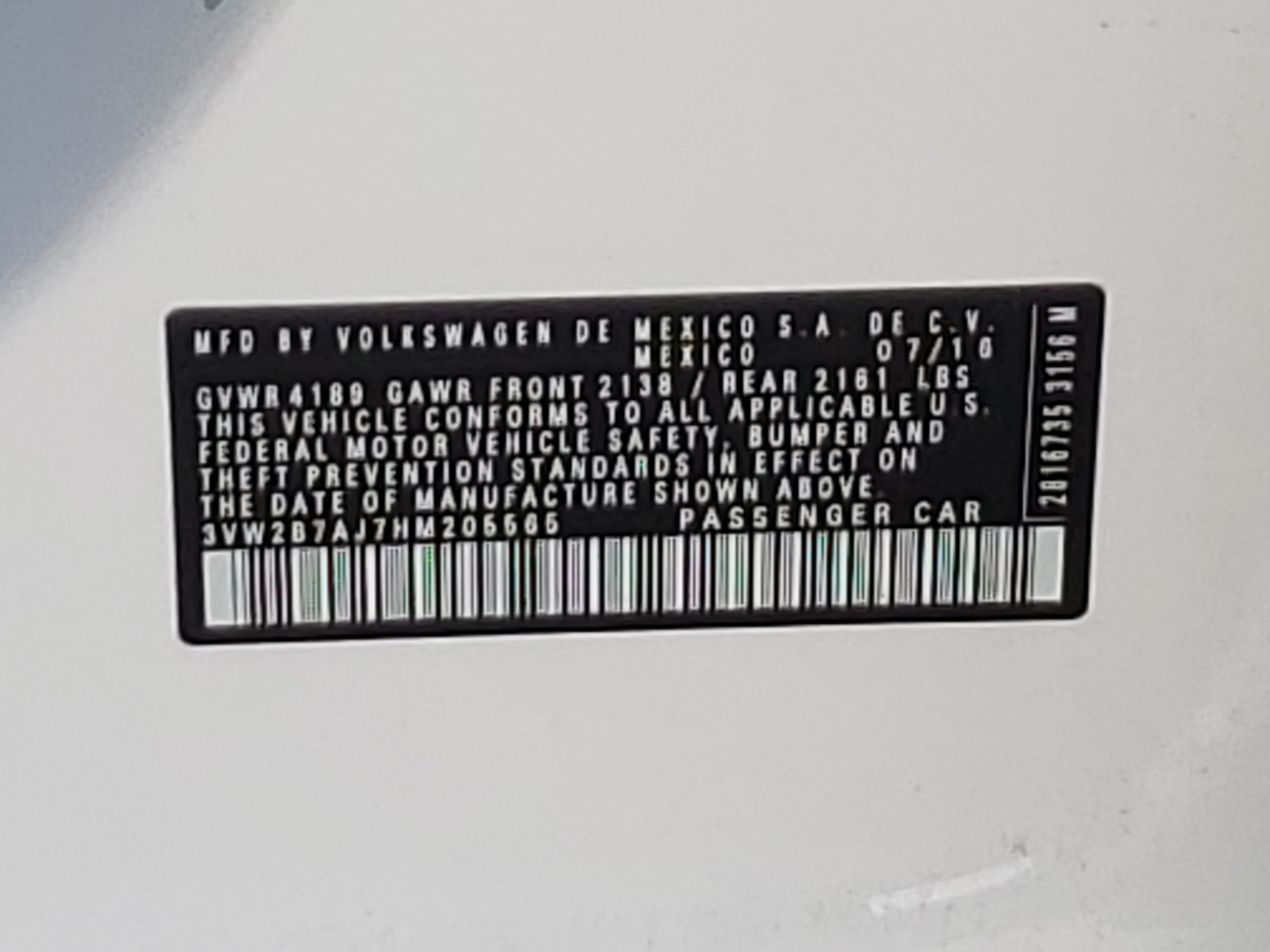 3VW2B7AJ7HM205565 2017 Volkswagen Jetta S