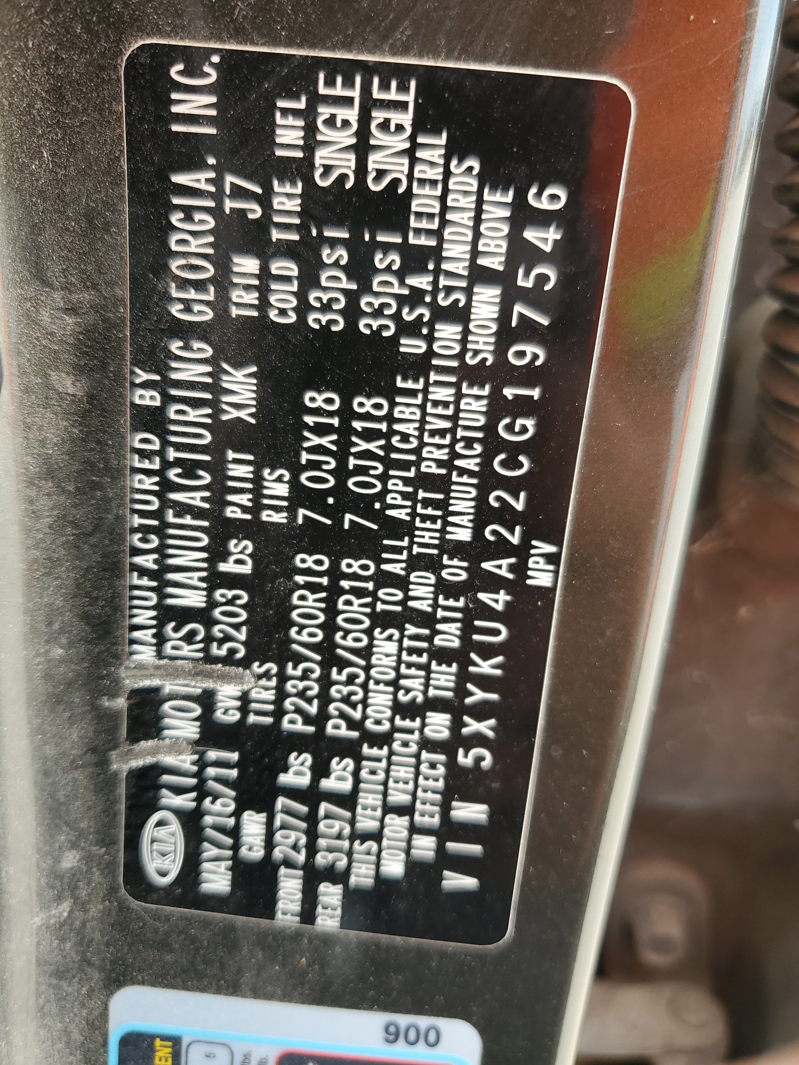 5XYKU4A22CG197546 2012 Kia Sorento Ex