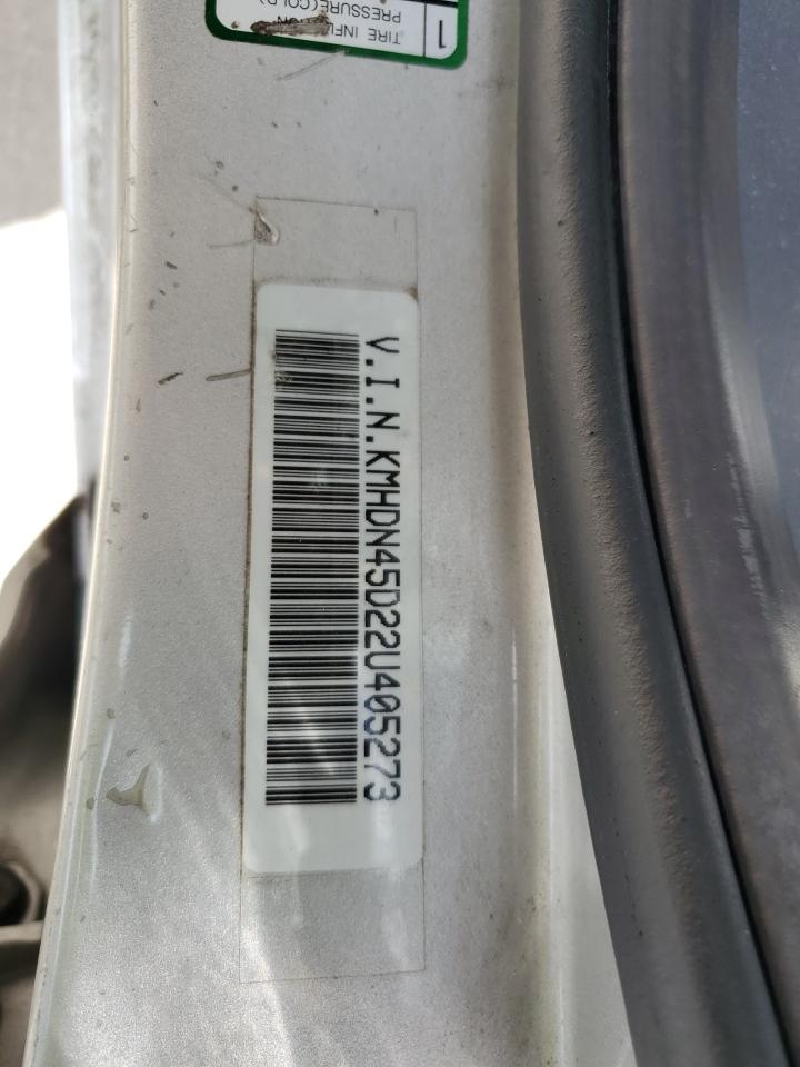 2002 Hyundai Elantra Gls VIN: KMHDN45D22U405273 Lot: 64985224