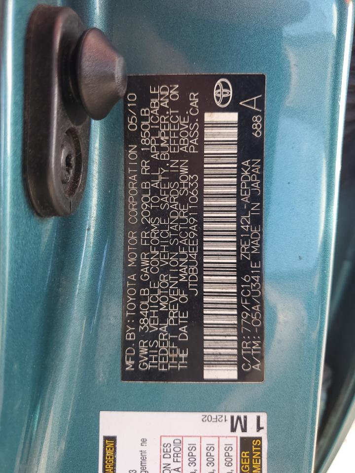 2010 Toyota Corolla Base VIN: JTDBU4EE9A9110633 Lot: 64987524