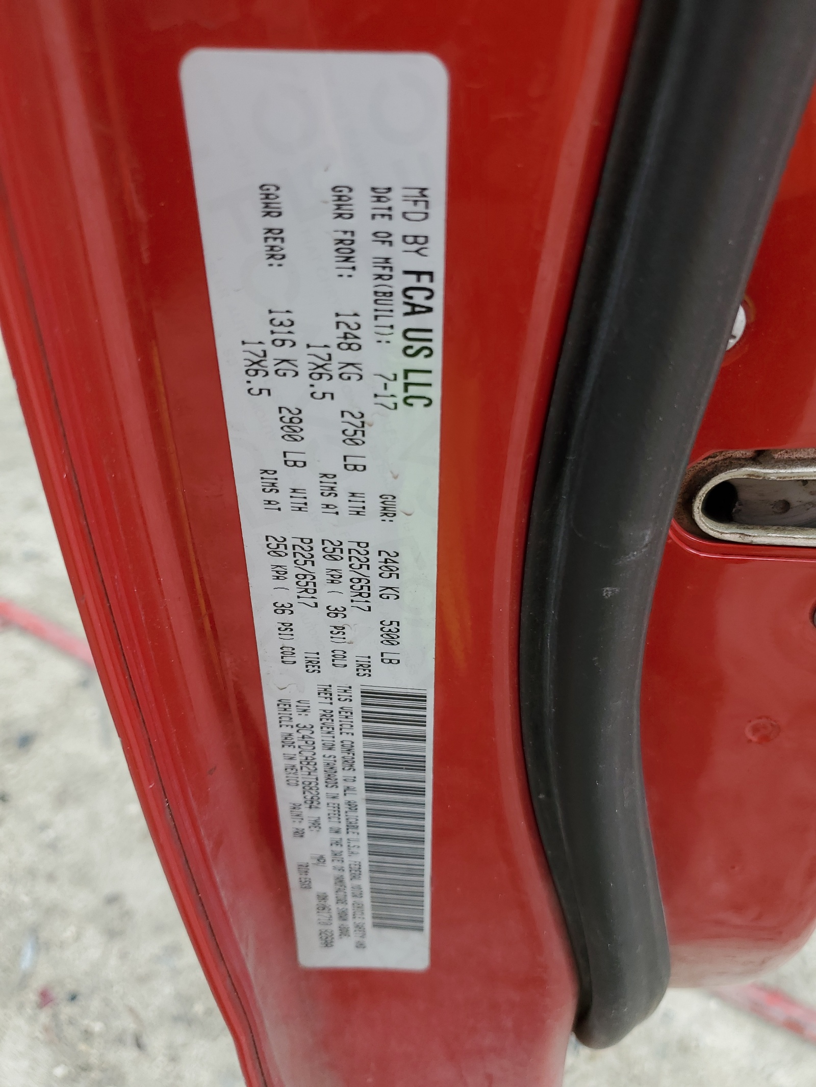 3C4PDCAB2HT682964 2017 Dodge Journey Se