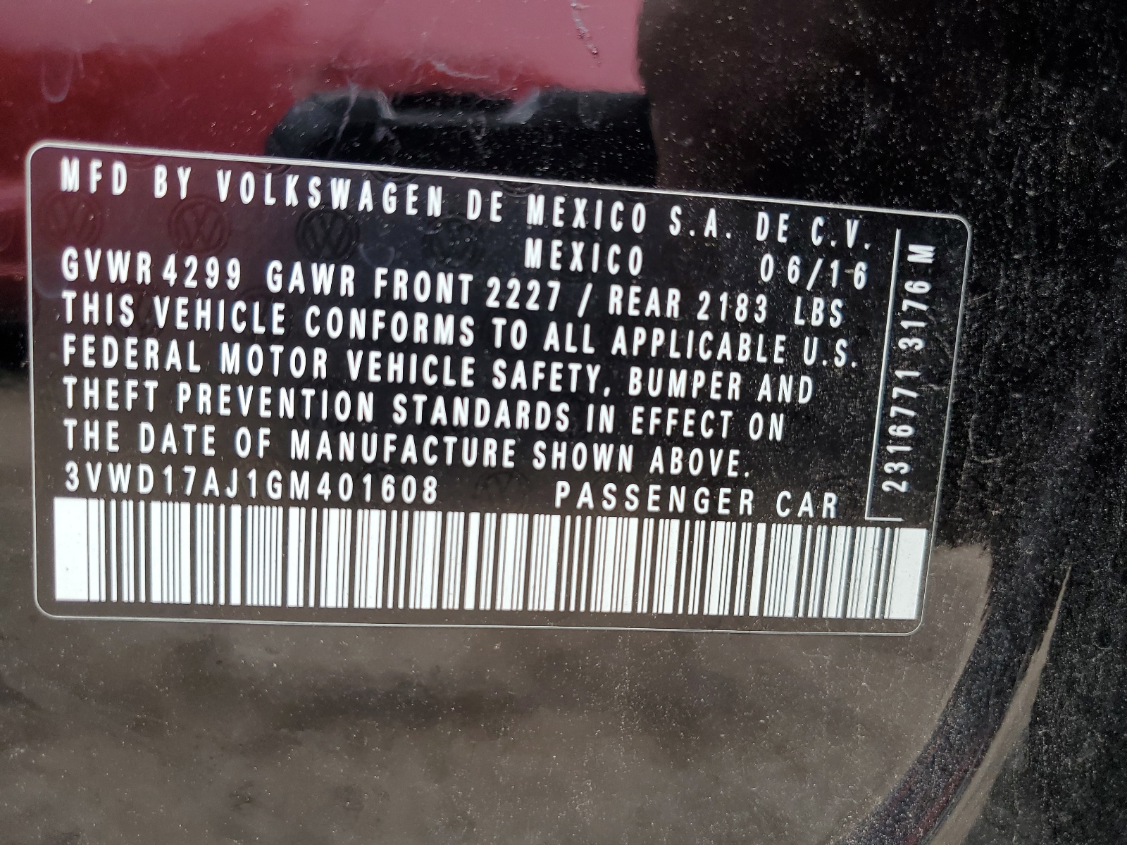 3VWD17AJ1GM401608 2016 Volkswagen Jetta Sport