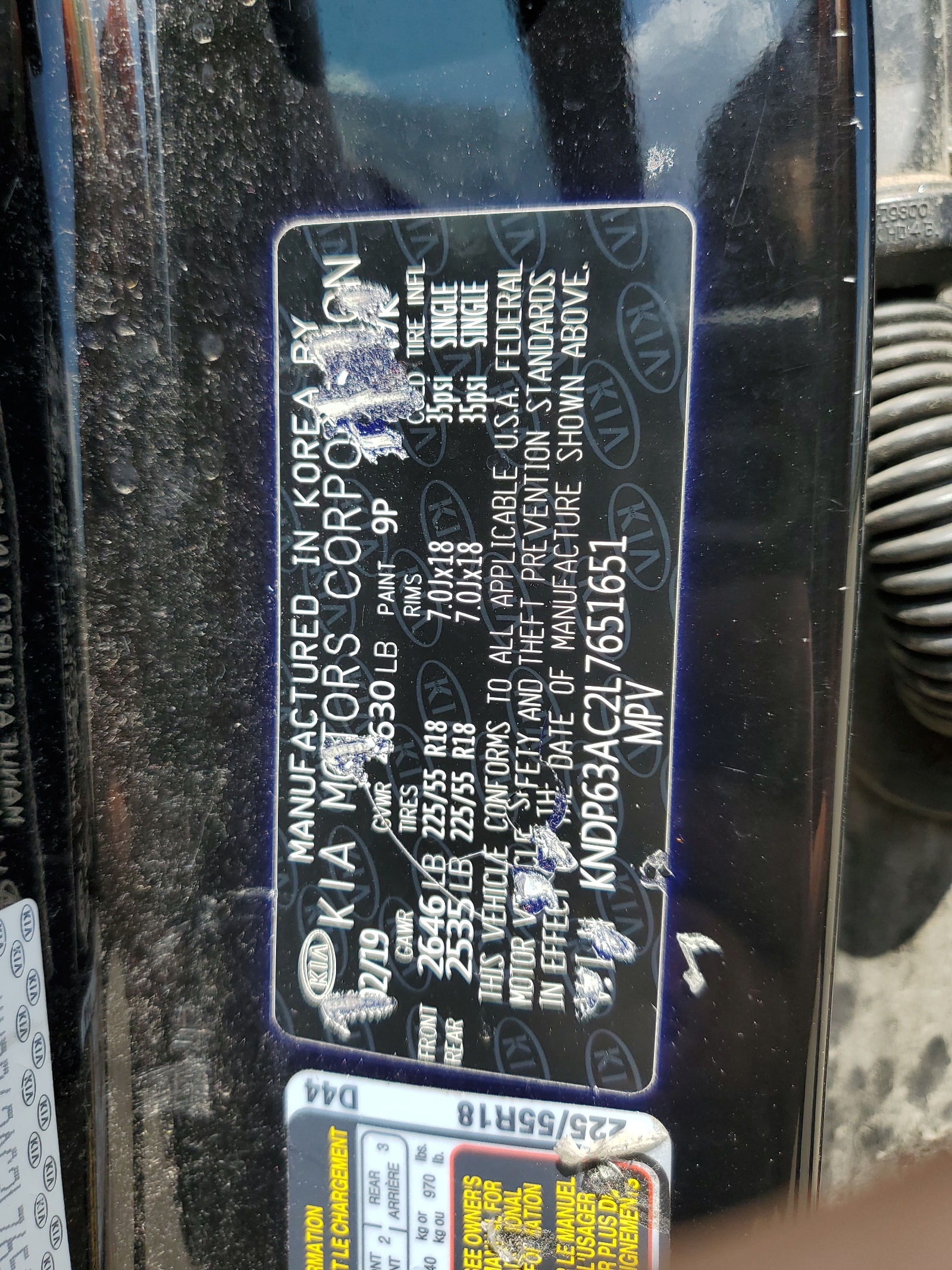 KNDP63AC2L7651651 2020 Kia Sportage S