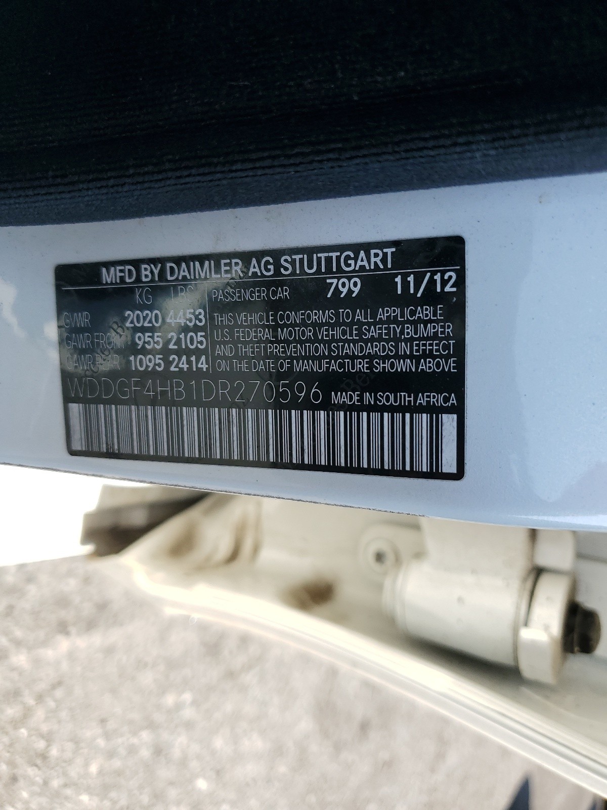 WDDGF4HB1DR270596 2013 Mercedes-Benz C 250