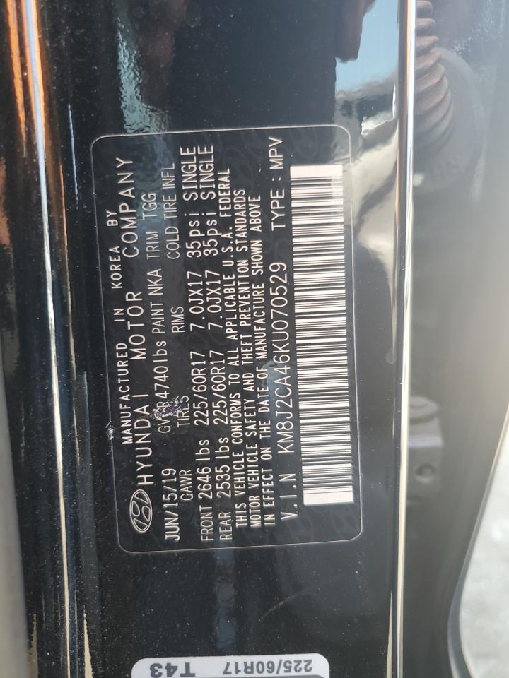 2019 Hyundai Tucson Se VIN: KM8J2CA46KU070529 Lot: 65577224