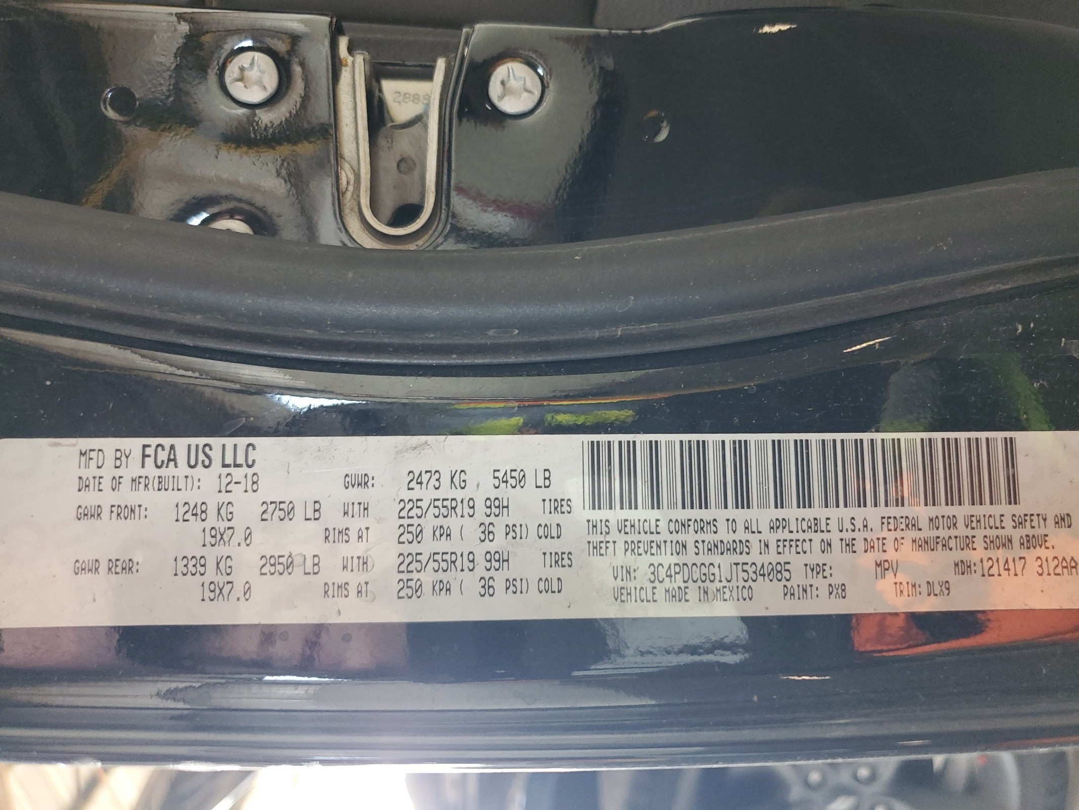 3C4PDCGG1JT534085 2018 Dodge Journey Crossroad