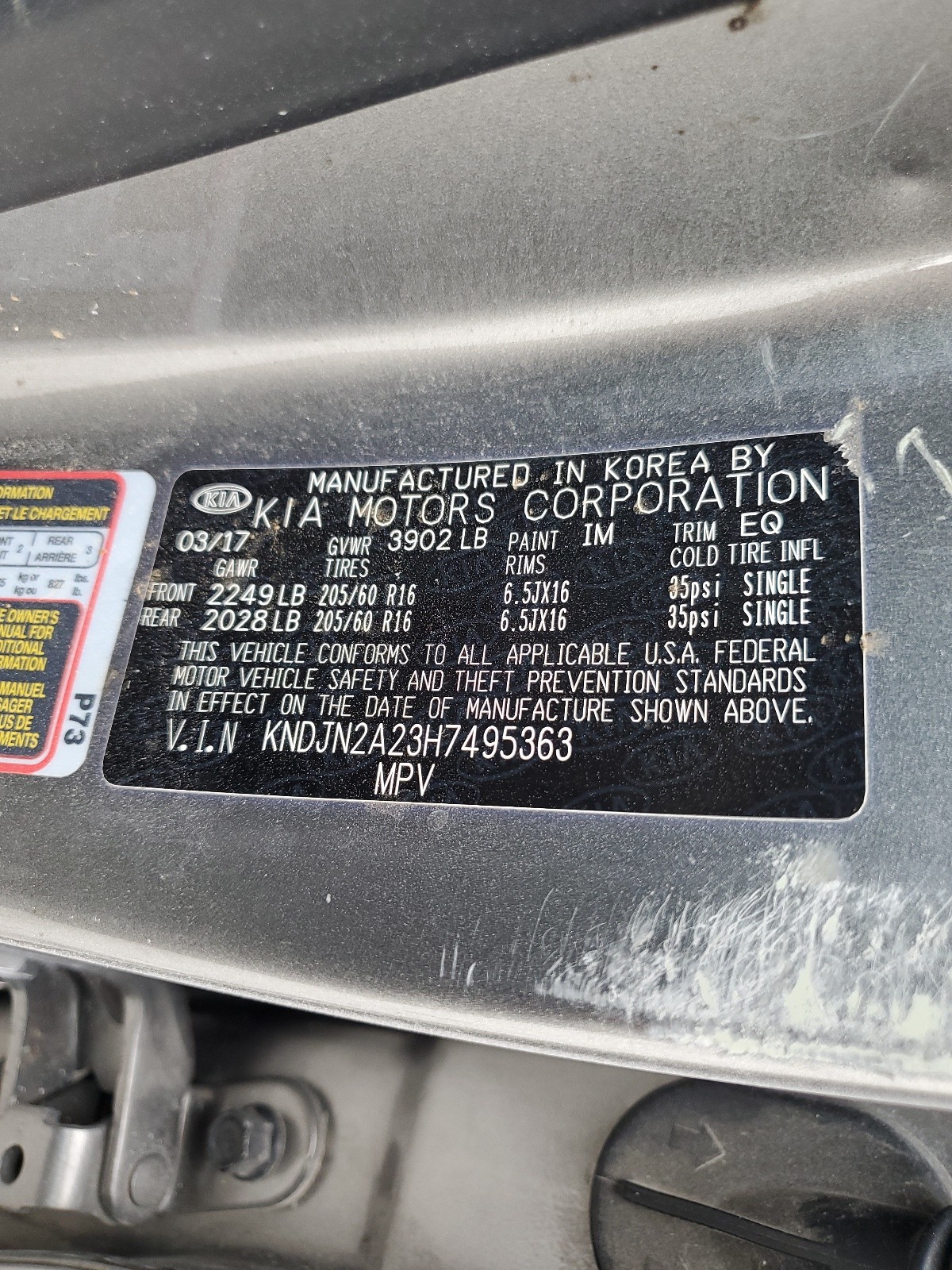 KNDJN2A23H7495363 2017 Kia Soul